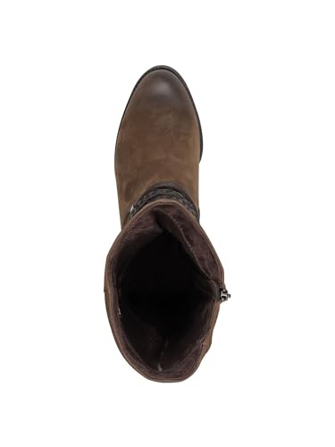 Marco Tozzi Damen Stiefel mit Blockabsatz Vegan, Braun (Cafe Comb), 40 EU