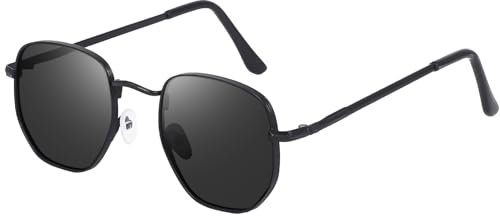 Image of Sheomy Unisex combo offer pack of 2 shades Unisex Fashion Sunglasses Set, 2 Pairs, Metal Frame, Black and Silver - Combo2-180