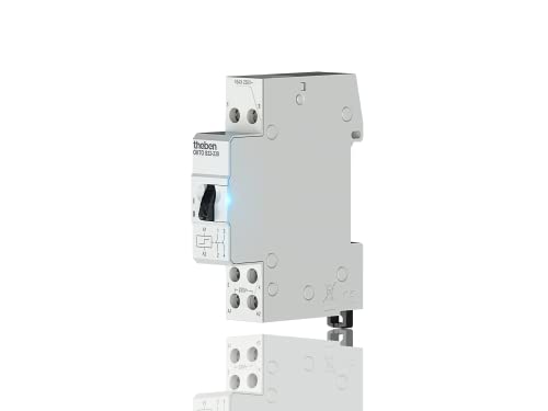 Theben 3120122 Okto S22-230 I Télérupteur impulsionnel électro-mécanique I Rail DIN I 230 V I 2 canaux I I Contrôle de la lumière I 200 W LED
