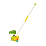 Juguete de Madera para Empujar, Actividades de Aprendizaje Preescolar, Juguete Clásico de Equilibrio de Madera para Educación Temprana para Niñas, Niñ, Cocodrilo