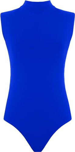 Body de cuello alto elástico liso casual y elegante talla 40-42
