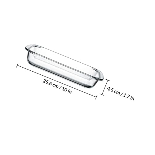 Plateau verre chaleur transparent plat micro ondes four rectangulaire - 3