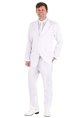 Costume blanc homme XL déguisement pour soirée blanche et gala