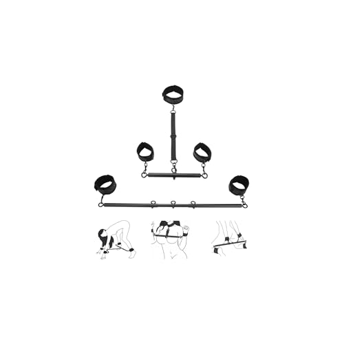 Spreizstange Fesselstange Bondage Sexspielzeug Handschellen Fußfesseln Halskragen BDSM-Set Einstellbar für erwachsene Paare