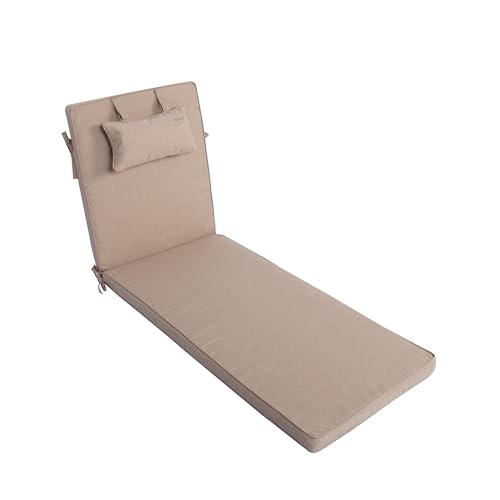 LILENO HOME Sonnenliege Auflage Mit Kopfkissen [1er Set - Rollliege]...