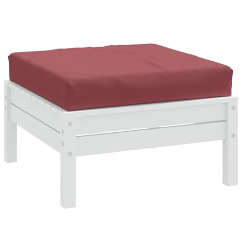 Cojín para sofá de palets tela rojo tinto 60x60 para asientos de interior y exterior 2