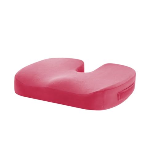 Image of Rocky Green Memory Foam Cushion Office Sedentary Buttock Cushion - Ergonomic Breathable,Buttock Design,Four Seasons,Removable and Washable (grey/black/pink Available) (RED)