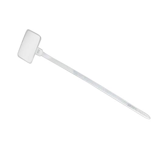 Twisted 100 Pieces Cable Ties Label Self Locking Tag Sign for Ethernet Rj45 Rj12 Wire (White)