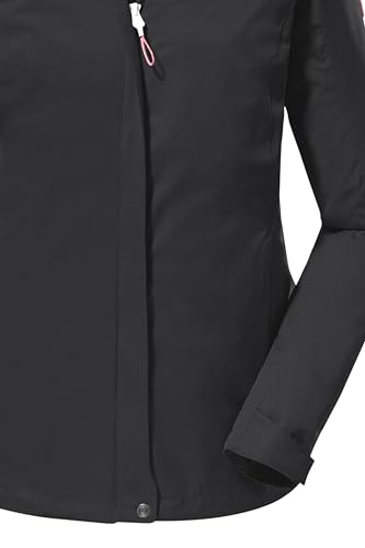 killtec Damen Funktionsjacke/Outdoorjacke mit abzippbarer Kapuze KOS 133 WMN JCKT, schwarz, 40, 38383-000
