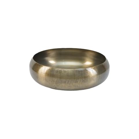 Serene Spaces Vintage Gold Iron Bowl Cover
