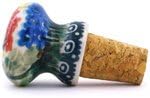 Polmedia Polish Pottery Bottle Stopper UNIKAT - Garden Delight Pattern Handmade in Boleslawiec Poland by Ceramika Artystyczna + Certificate of Authenticity