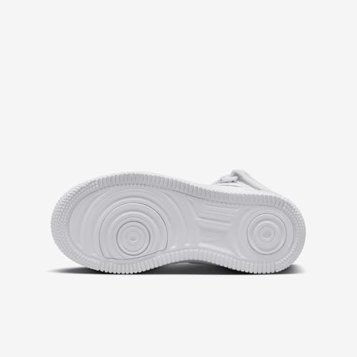 Nike Air Force 1 Mid EasyOn Big Kids' Shoes (FN1193-111, White/White/White) Size 2.52
