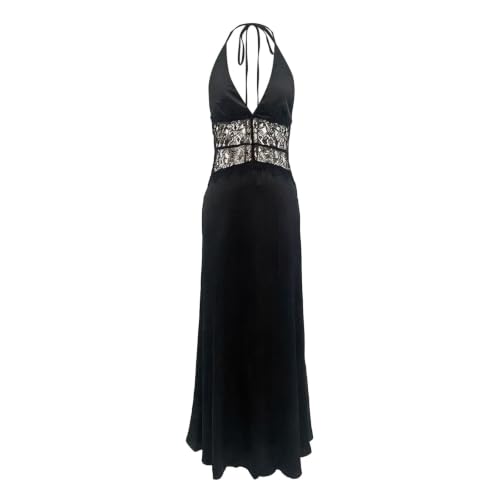 Robe longue fleurie rouge patchwork pour femme chic et tendance