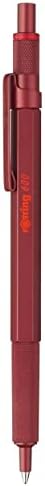 rOtring 600 Kugelschreiber | mittlere Spitze | Schwarze Tinte | Rot Schaft | nachfüllbar