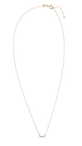 Adina Reyter Women's 14k Super Tiny Gold Pave Bar Necklace, Gold, One Size