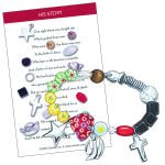 Roman Story of Jesus Christ Multicolor Beaded Charms Fashion Bracelet with Story Card, Adult Size2