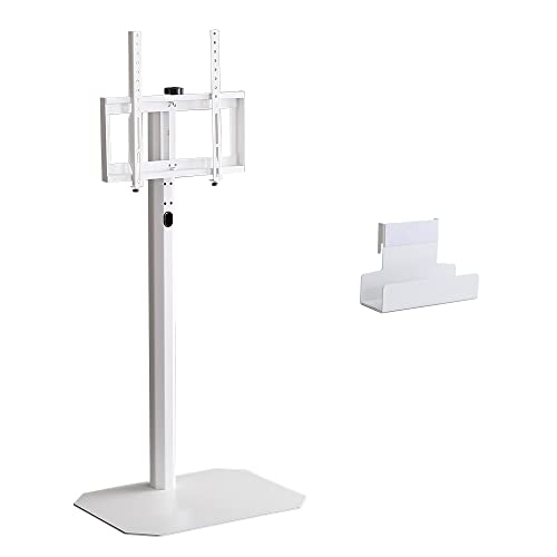 八角テレビスタンドハイタイプ ハードディスクホルダーセット OTG-H-SET-WH W約59.7