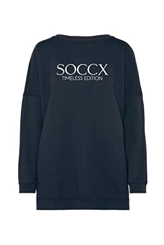 SOCCX Damen Classic Oversized Sweatshirt mit Logo Print Cover
