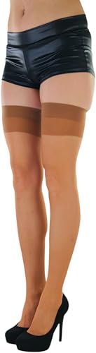 Image of ToBeInStyle Women's Sheer Banded Thigh High Socking w /Opaque Band