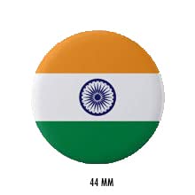 Image of Indian Flag Badges (Round Pin Badge) for Independence Day /Republic Day & Other Events ( Pack of 1 Badge)
