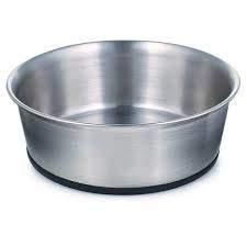 HANU Stainless Steel Dog Feeding Bowl, Blue Colour, Medium - 1200ml 011