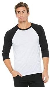 Bella Canvas Men's 3/4-Sleeve Baseball T-Shirt - Image 2