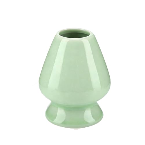 TMYSOOR Matcha Whisk Holder Ceramic Chasen Stand for Bamboo Matcha Whisk Japanese Matcha Tea Set Accessory (Matcha Green)