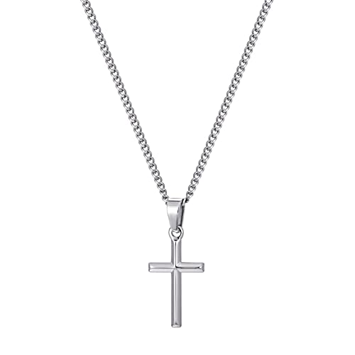murtoo Kreuz Kette Damen Herren Minimalistische Halskette mit Kreuz Anhänger Christliche Religiöse Symbolkette für Alltag Geschenkidee