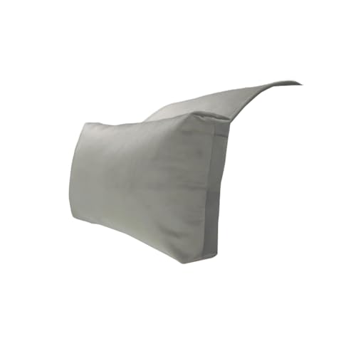 Generisch Cojín reposacabezas de terciopelo con relleno de algodón perlado, antideslizante, para sillón y sofá, para apoyo cervical y alivio del dolor (gris)