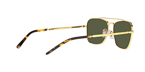 Ray-Ban Unisex RB3636 New Caravan Square Sunglasses, Legend Gold/Green, 55 mm - image 8