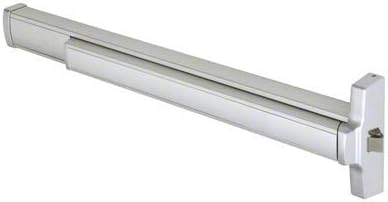 Jackson 312095RS3628 36" Model 2095 Grade 1 Rim Latch Panic Exit Device Right Hand Reverse Bevel 'S' Strike Fits 32" to 36" Wide Door Satin Aluminum Finish