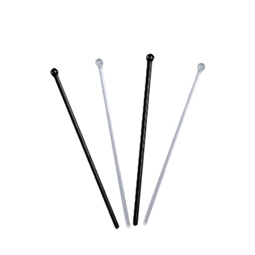 Ciieeo 12PCS Black PVC Stirring Sticks for Coffee Juice Beverages Smooth Grip Bar Supplies for Mixing Drinks Parties Cafes for Cocktails Desserts