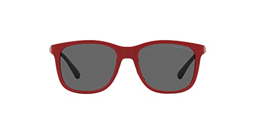 [Emporio Armani] サングラス EA4184F マットレッド+ブラックラバー/ダークグレー レンズ 49