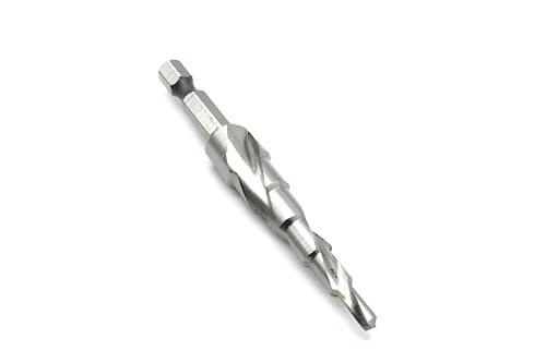 Image of TEMO M35 Cobalt Step Drill Spiral Flute Unibit, 6 Size 3 /16 Inch To 1 /2 Inch, 1 /4 Inch Hex Shank