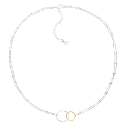 Silpada 'Pagosa' Circle Linking Station Necklace in Sterling Silver and 14K Gold Plating3