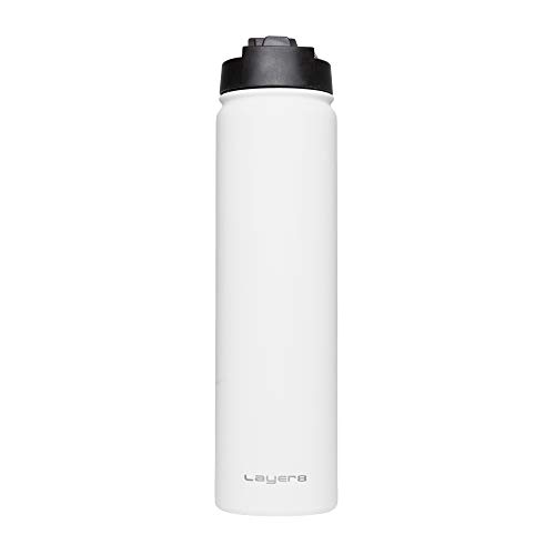 Layer 8 Stainless Steel Portable Water Bottle With Pop Up Straw And Screw On Lid #TOP20