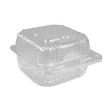SMART One Compartment Container with Hinged Lid, SMHL66C1C, Clear, 6