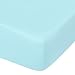 NTBAY Microfiber Fitted Crib Sheet, Cozy and Soft Solid Color Toddler Sheet, 28 x 52 Inches, Aqua