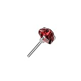 Amelia Fashion Implant Grade Titanium Threadless Push In Prong Set Heart CZ Top (Fits All Threadless Pin Sizes 14GA-20GA) (Red)