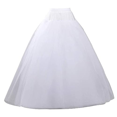 Crinoline 4 couches sans cerceau et jupon mariée blanc A-line ajusté