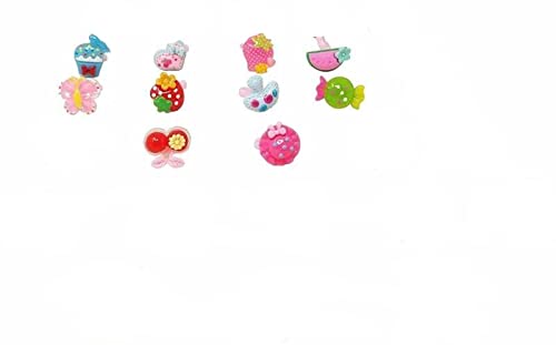 Rashi Designer Studio Little Girl Cute Lovely Jewellery Rings Girl Pretend Play and Dress Up Rings for Party Rings Set Cartoon Cute Kids Accessory Gift for Children(Pack of 10 Pcs)