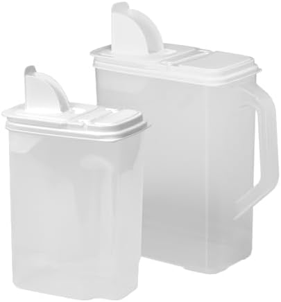 best containers to store bird seed that will surprise you 6 Buddeez Pet Food Storage Containers - 2 Count Bird Seed Dispenser with Pour Tight Lids and Easy Pour Spouts, 8 Qt and 3.5 Qt, Bird Seed Storage for Small and Large Feed, BPA Free