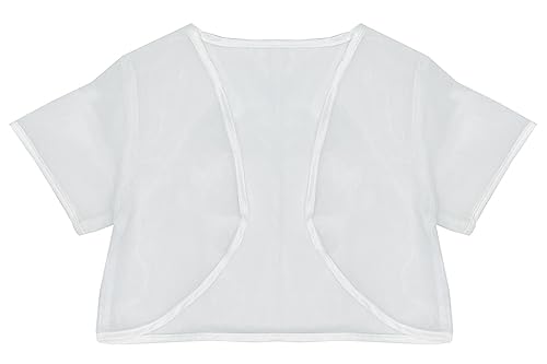 White First Communion Bolero for Girls - Easter Sweater Toddler Cardigan - Little Shrug Jacket for Dresses