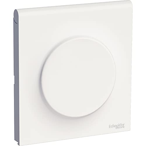 Plaque étanche Schneider Odace blanche 1 poste avec capot de protection