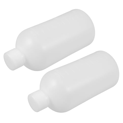 Mobestech 2piezas Botellas Graduadas De Pe Para Reagentes Para y Escolar Material Seguro y Diseño De Boca Estrecha Para Llenado y Limpieza