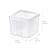 IRIS USA Vertical Plastic Flip Top Storage Containers Bins with Lids for Pantry, Home, Office, Organization, Small, Stackable Hinged Organizer with Latches, Clear, 10 Pack