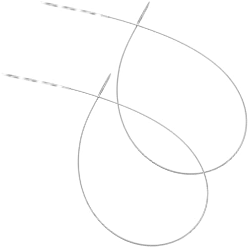 SUPVOX Spiedini Di Metallo in Acciaio Inox 2 Pezzi 76 Cm, Spiedo Per Griglia Riutilizzabile Per Barbecue All’aperto e Campeggio Impugnatura Antiscivolo Ergonomica