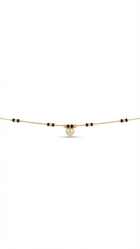 heart shape gold mangalsutra for women,necklace for daily wear