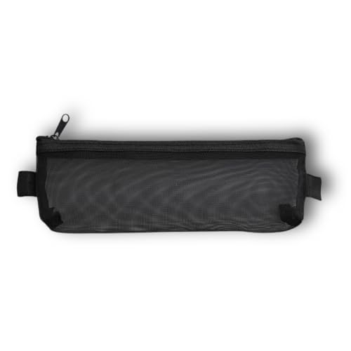 Genérico Estojo Nylon Transparente Médio (PRETO)