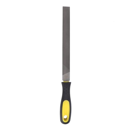 Lima de metal de mano plana, limas de molino plano de 8 pulgadas, herramientas para de acero y metal con mango, herramienta de modelado para afilar (Lima de dientes finos de 8 pulgadas con mango)